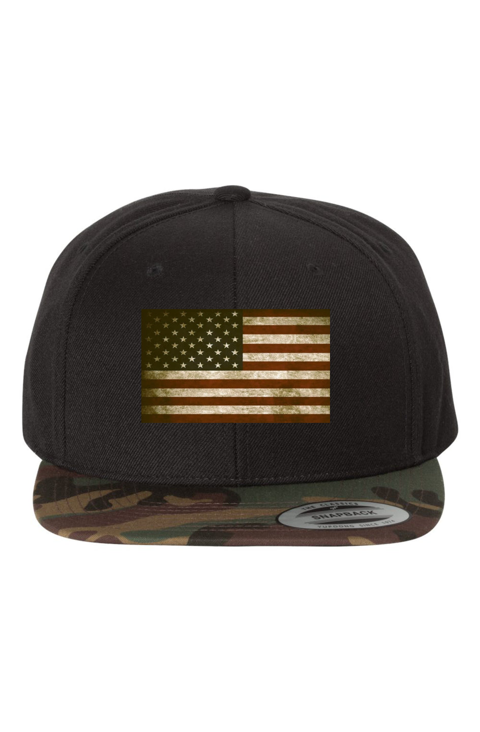 Black Camo Premium Snapback-Merica
