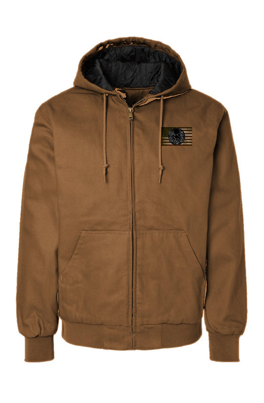 Canvas Workwear Jacket-Cylinder flag